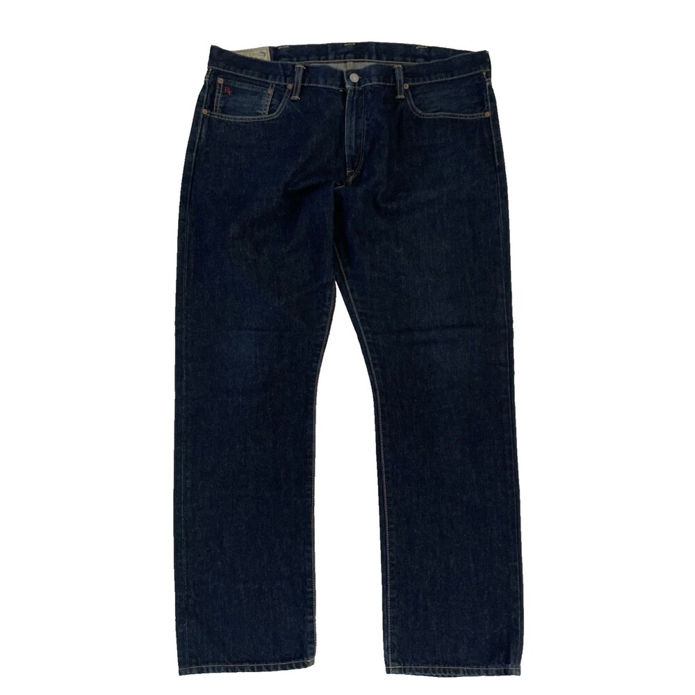 Polo Ralph Lauren Jeans Mens 38x32 Hampton Straight Authentic Dungarees Rinse